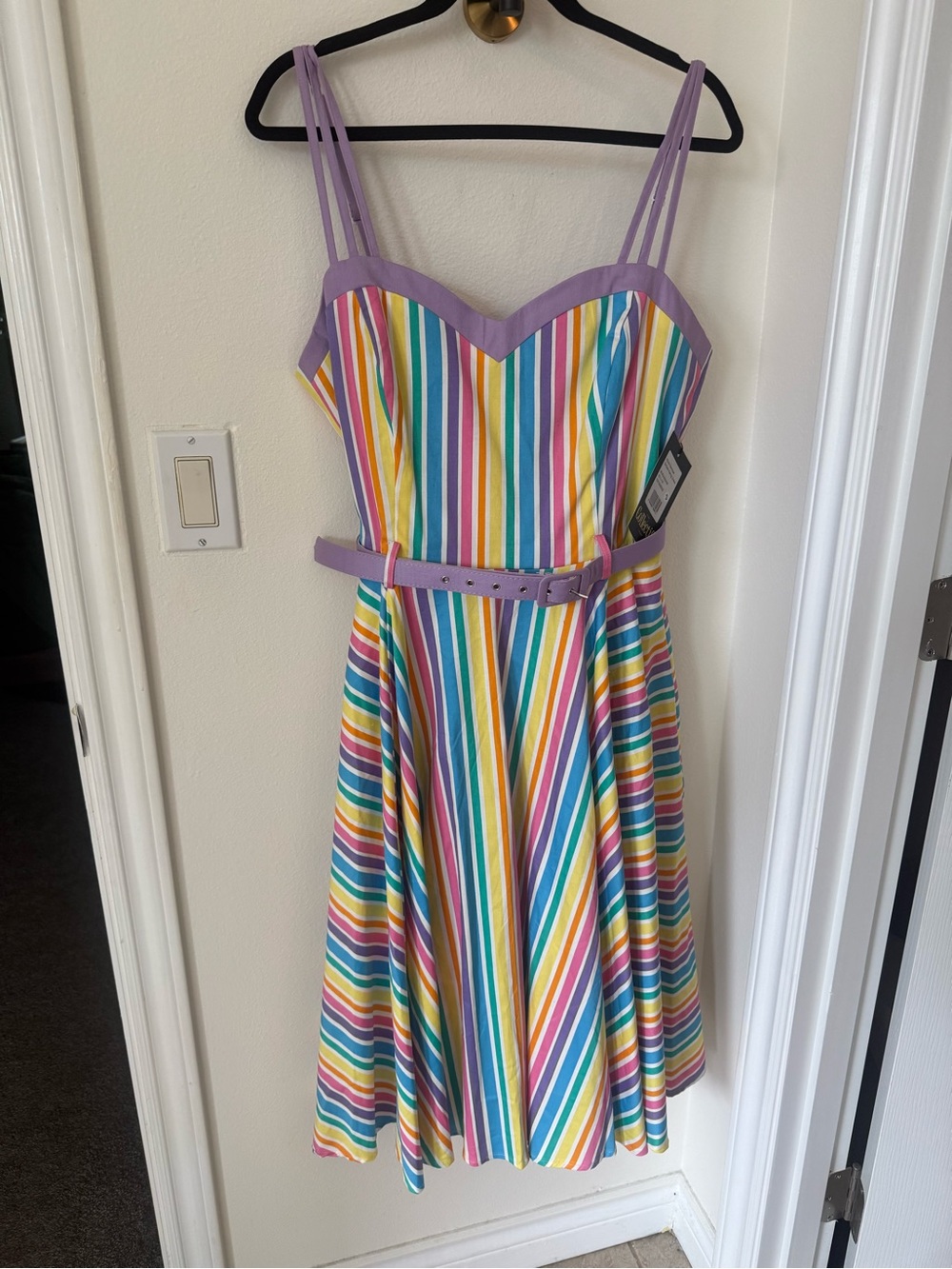 Collectif Nova Swing Multicolor Stripe Dress